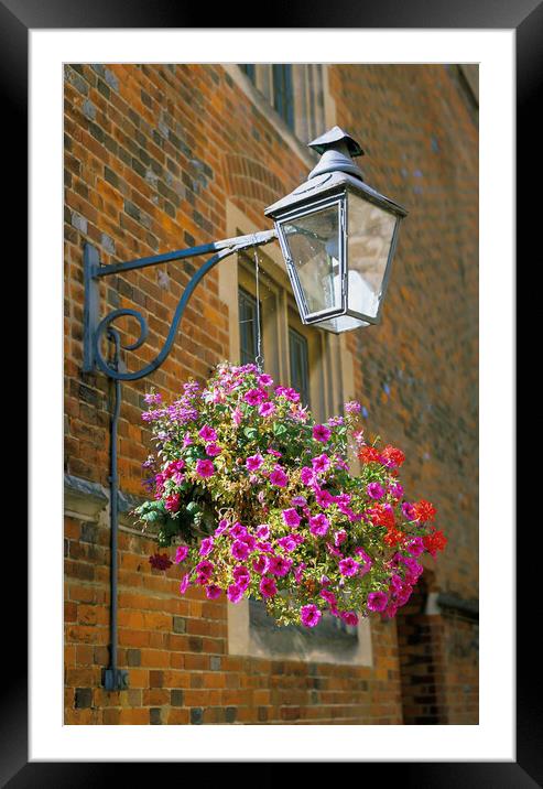 Winchester Hampshire England  Decorative Lamp in  Winchester Col Framed Mounted Print by Philip Enticknap
