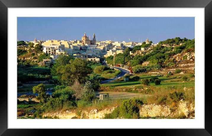 Gozo, Village Framed Mounted Print by Philip Enticknap