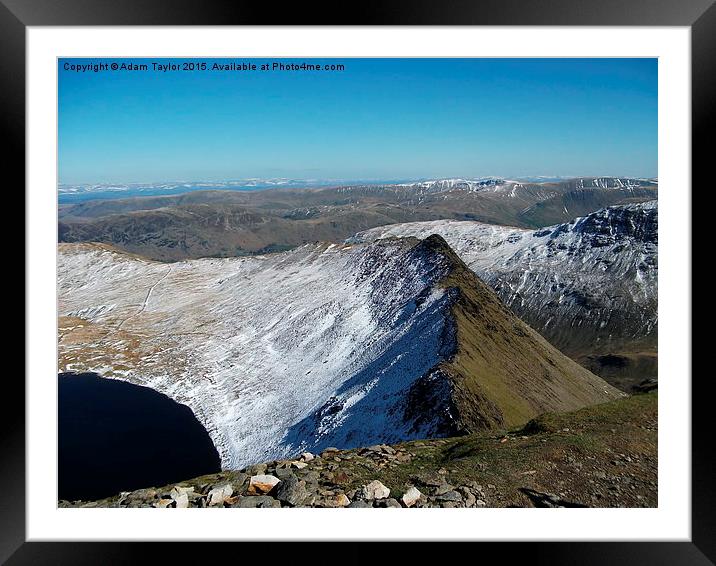  Striding Edge over Helvellyn Framed Mounted Print by Adam Taylor
