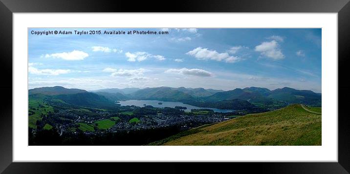  central fells from latrigg Framed Mounted Print by Adam Taylor