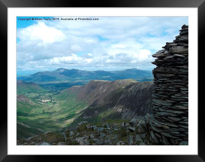  looking down from dale head Framed Mounted Print by Adam Taylor
