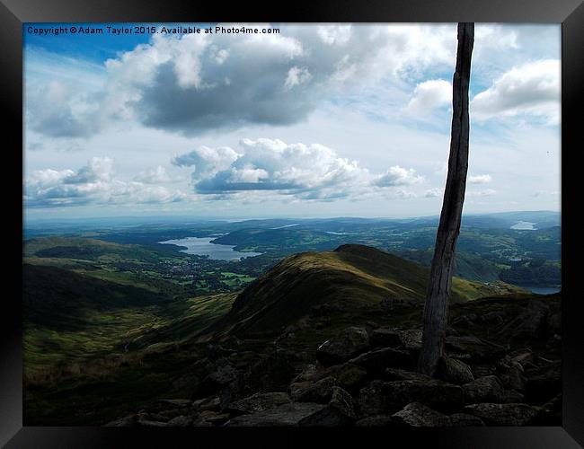  Lake windermere from Great Rigg Framed Print by Adam Taylor