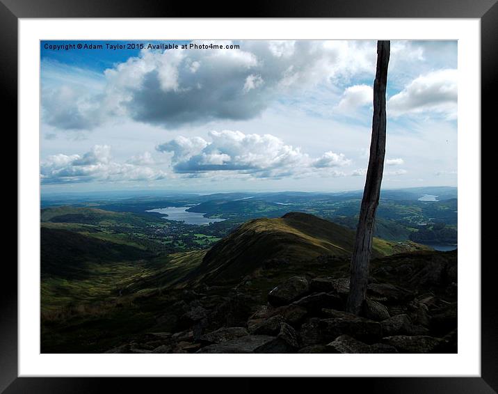  Lake windermere from Great Rigg Framed Mounted Print by Adam Taylor
