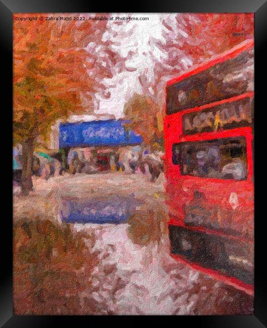 Textured Canvas Effect on Camden Town Framed Print by Zahra Majid