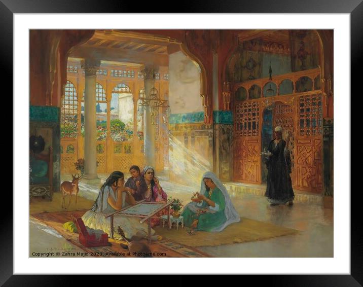 Vintage Arab Artsy scene Framed Mounted Print by Zahra Majid