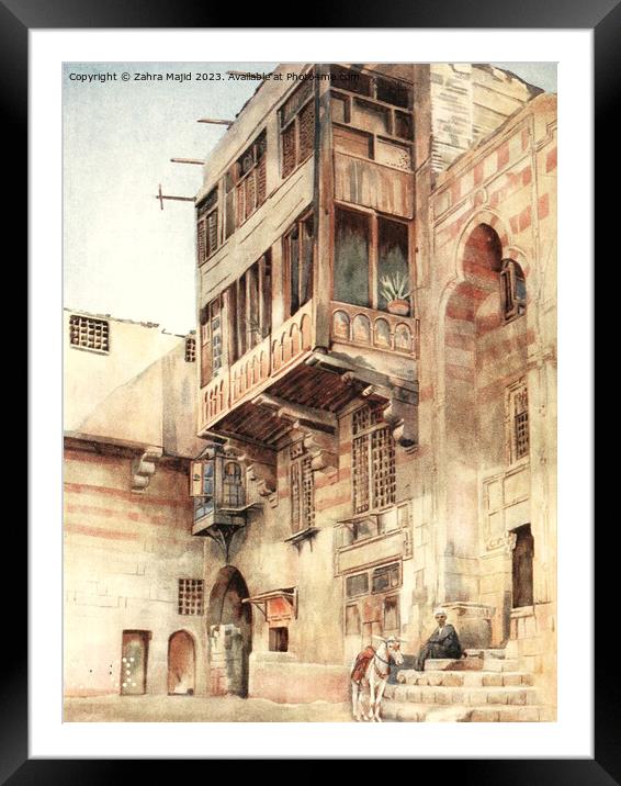 Vintage feel of the Damascus palace Framed Mounted Print by Zahra Majid