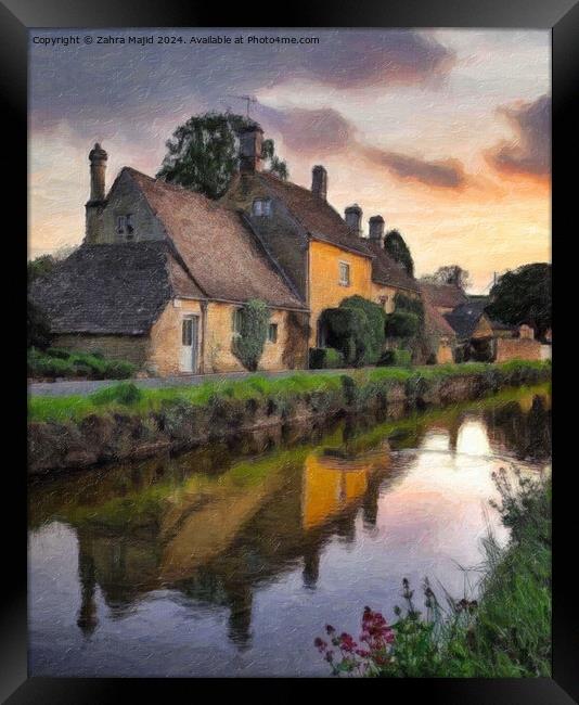 Castle Combe Village in Cotswolds Framed Print by Zahra Majid