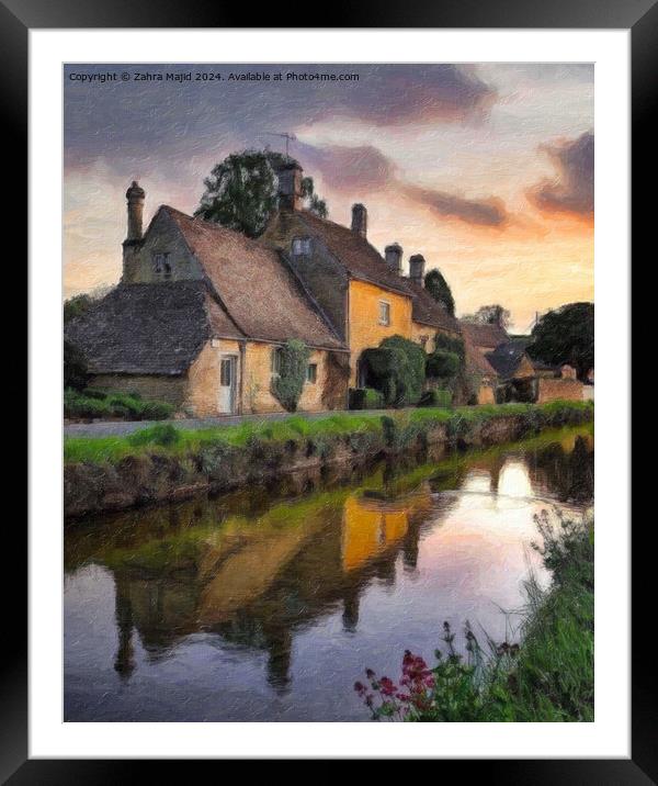 Castle Combe Village in Cotswolds Framed Mounted Print by Zahra Majid