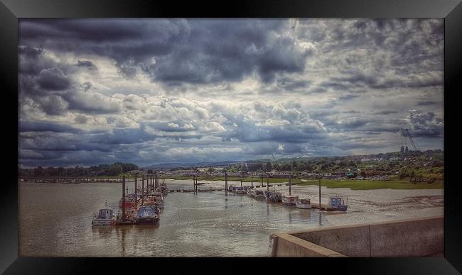 Magnificent Skies looking down on Medway River Framed Print by Zahra Majid