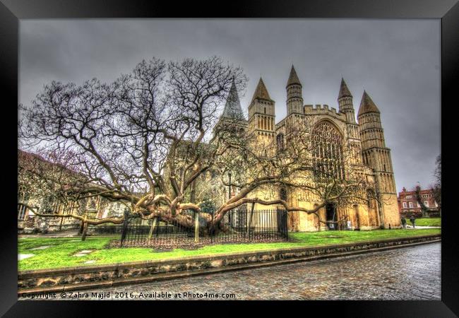 Rochester Cathedral in England Framed Print by Zahra Majid