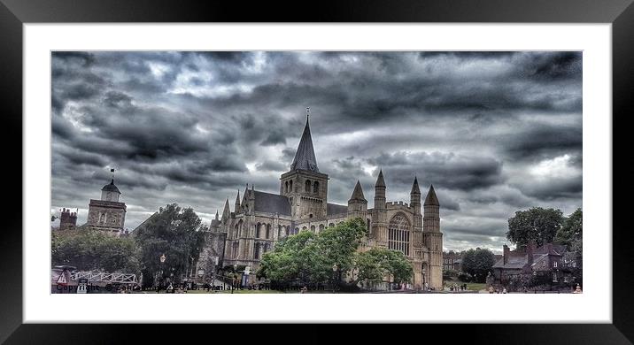 Rochester Cathedral in Kent Framed Mounted Print by Zahra Majid