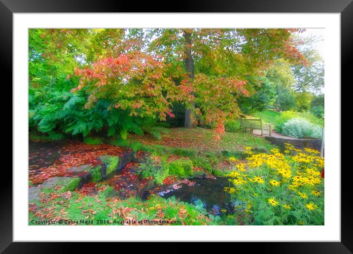 Dreamy Gardens in Kent Framed Mounted Print by Zahra Majid