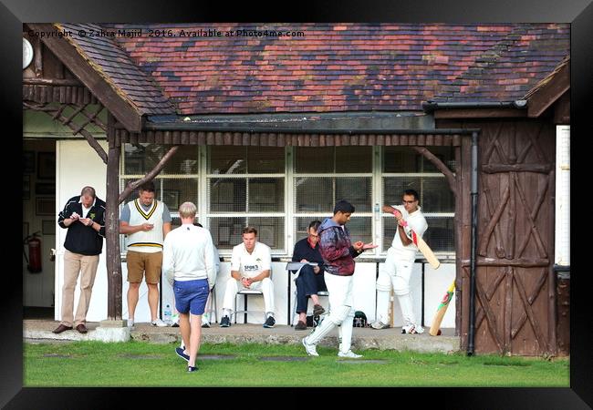 England Club Cricket Framed Print by Zahra Majid