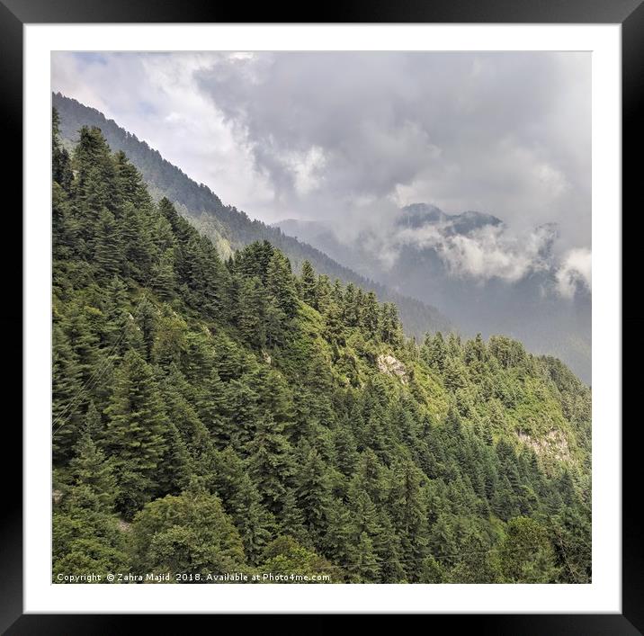 A Hiker's Paradise Framed Mounted Print by Zahra Majid