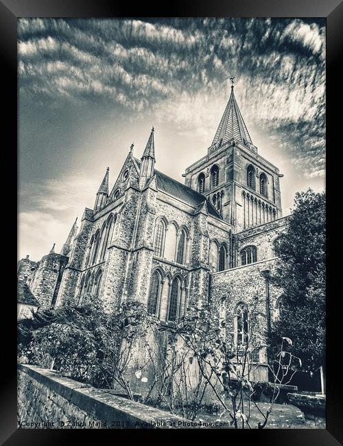 Rochester Cathedral Framed Print by Zahra Majid