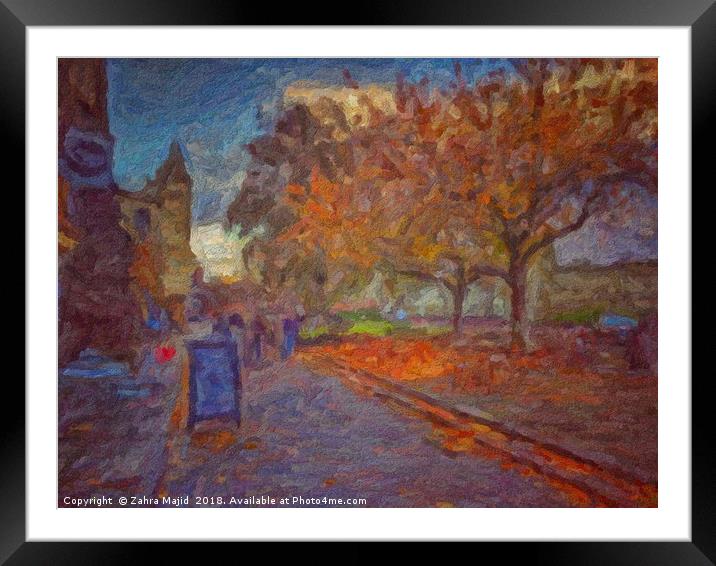 Autumn adorns Dickens Medway Framed Mounted Print by Zahra Majid