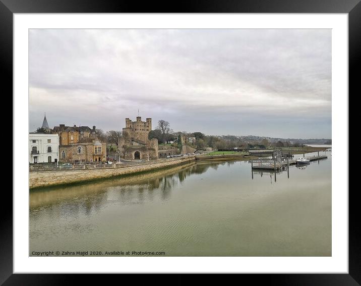 River Medway on a cold covid afternoon Framed Mounted Print by Zahra Majid