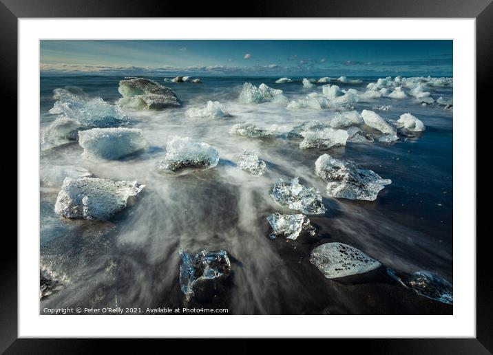 Iceberg Beach Framed Mounted Print by Peter O'Reilly