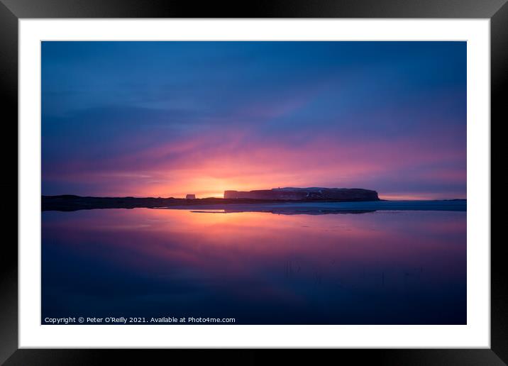 Iceland Sunset Framed Mounted Print by Peter O'Reilly