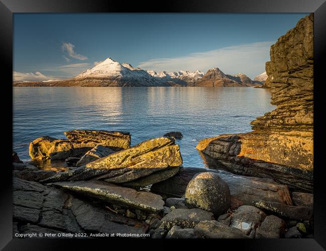 Cuillin Hills from Elgol, Isle of Skye Framed Print by Peter O'Reilly