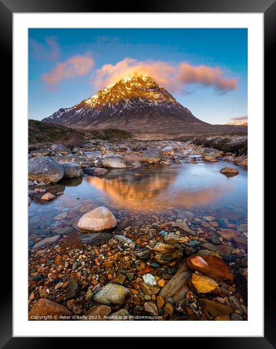 Buachaille Reflection Framed Mounted Print by Peter O'Reilly