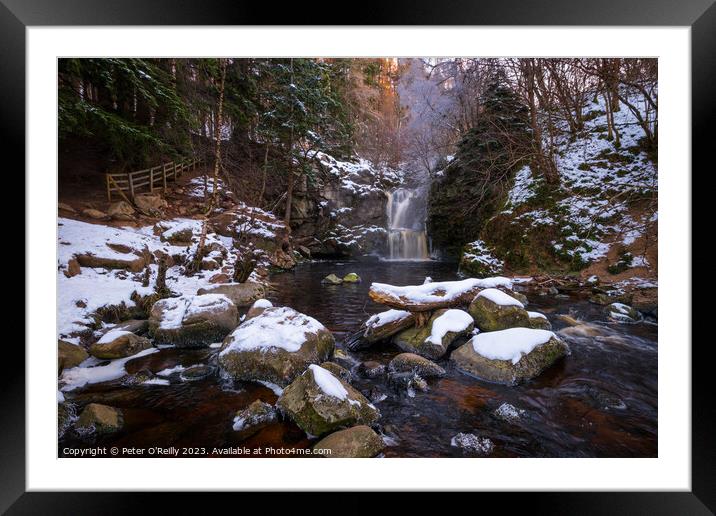 Winter at Linn Falls Framed Mounted Print by Peter O'Reilly