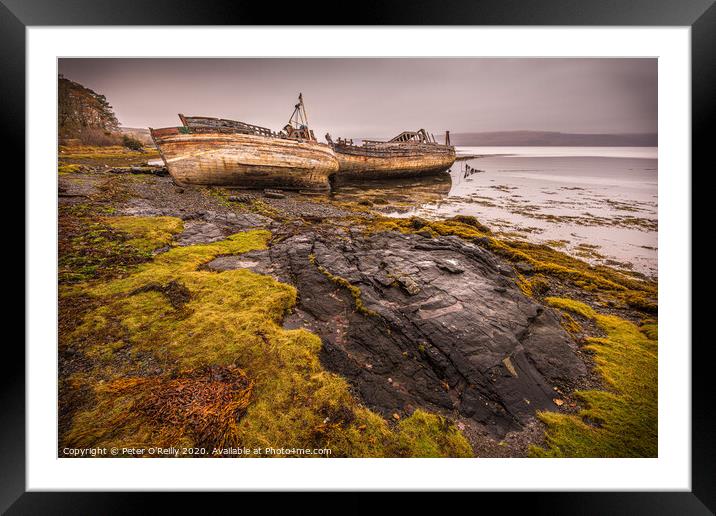 Abandoned Boats, Isle of Mull Framed Mounted Print by Peter O'Reilly