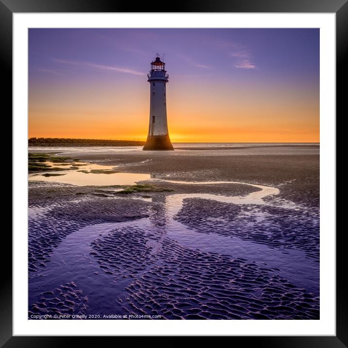 New Brighton Lighthouse  Framed Mounted Print by Peter O'Reilly