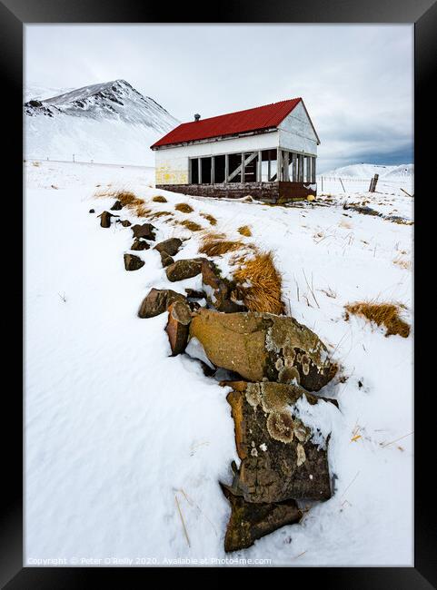 The Red Roof, Iceland Framed Print by Peter O'Reilly