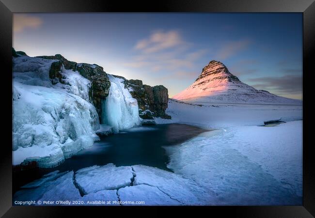 Kirkjufell at Sunset Framed Print by Peter O'Reilly