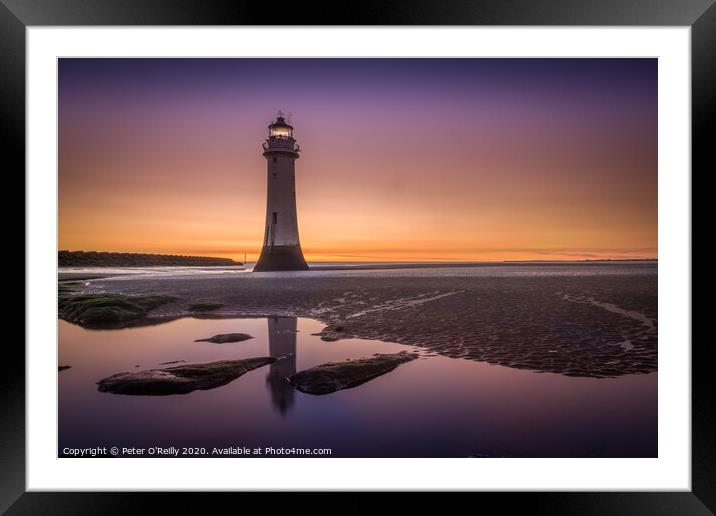 New Brighton Lighthouse Framed Mounted Print by Peter O'Reilly