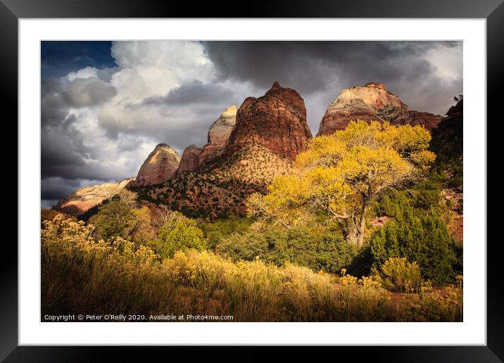 Gathering Storm over The Watchman Framed Mounted Print by Peter O'Reilly