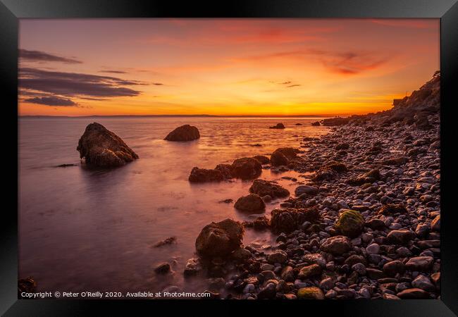 Sunset - West Shore, Llandudno Framed Print by Peter O'Reilly