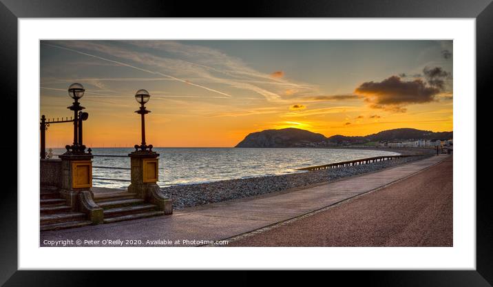 The Promenade & Little Orme, Llandudno Framed Mounted Print by Peter O'Reilly