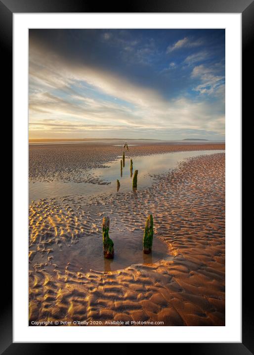 Jetty Remains, Penmaenmawr Beach Framed Mounted Print by Peter O'Reilly