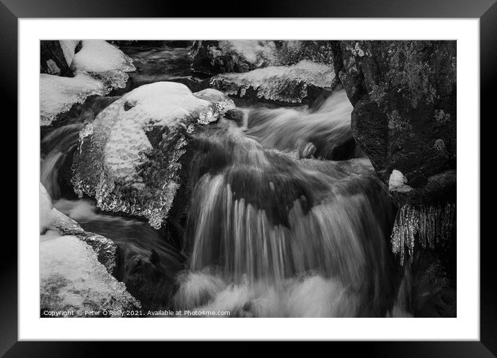 Water & Ice Framed Mounted Print by Peter O'Reilly