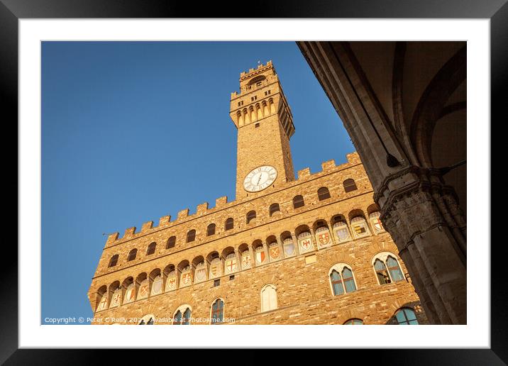 Palazzo Vecchio, Florence Framed Mounted Print by Peter O'Reilly