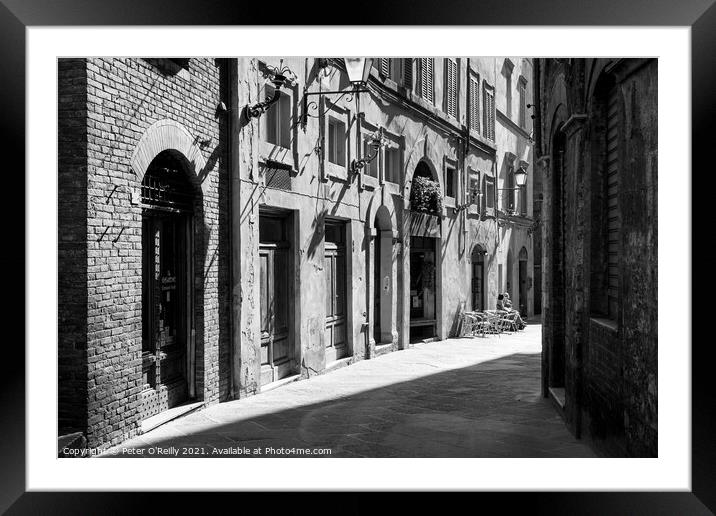 A Street In Florence Framed Mounted Print by Peter O'Reilly