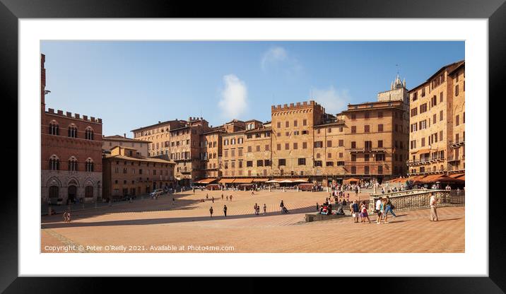 Piazza del Campo, Siena Framed Mounted Print by Peter O'Reilly