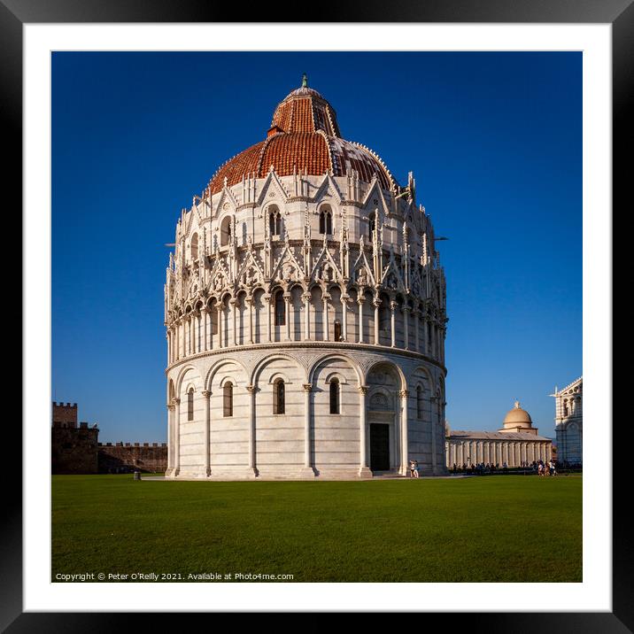 The Baptistry, Pisa Framed Mounted Print by Peter O'Reilly