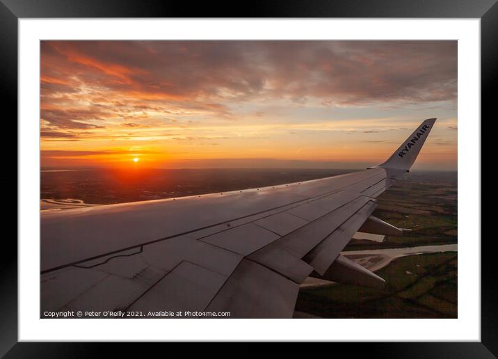 Sunset Landing Framed Mounted Print by Peter O'Reilly