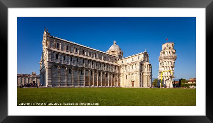 The Cathedral and Leaning Tower, Pisa Framed Mounted Print by Peter O'Reilly