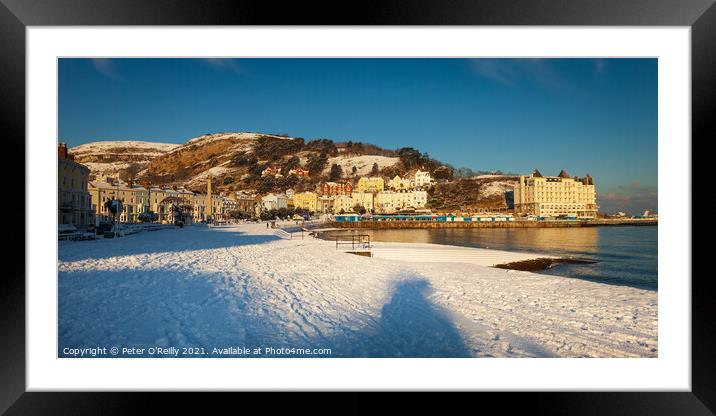 Snow in Llandudno Framed Mounted Print by Peter O'Reilly