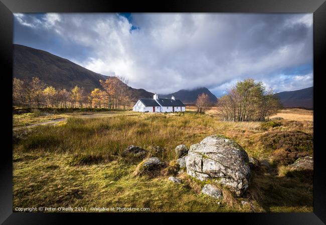 Blackrock Cottage, Glen Coe Framed Print by Peter O'Reilly