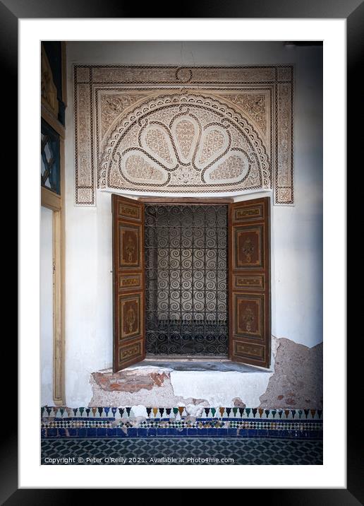 Marrakech Window #1 Framed Mounted Print by Peter O'Reilly