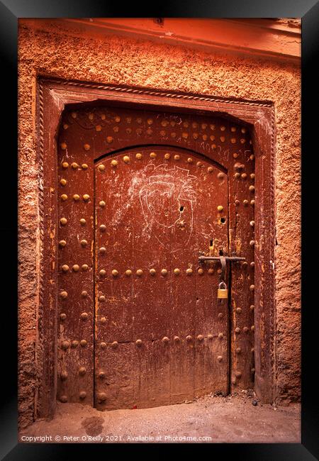 Marrakech Doorway #1 Framed Print by Peter O'Reilly