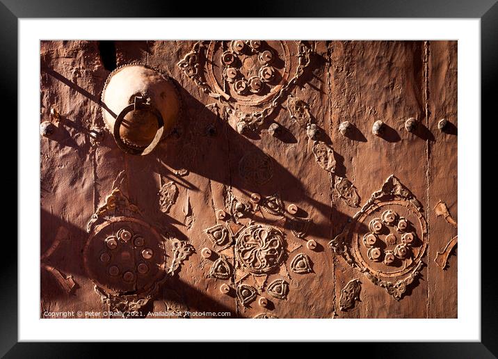 Moroccan Door Framed Mounted Print by Peter O'Reilly