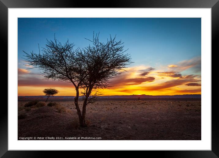 Desert Sunset #1 Framed Mounted Print by Peter O'Reilly