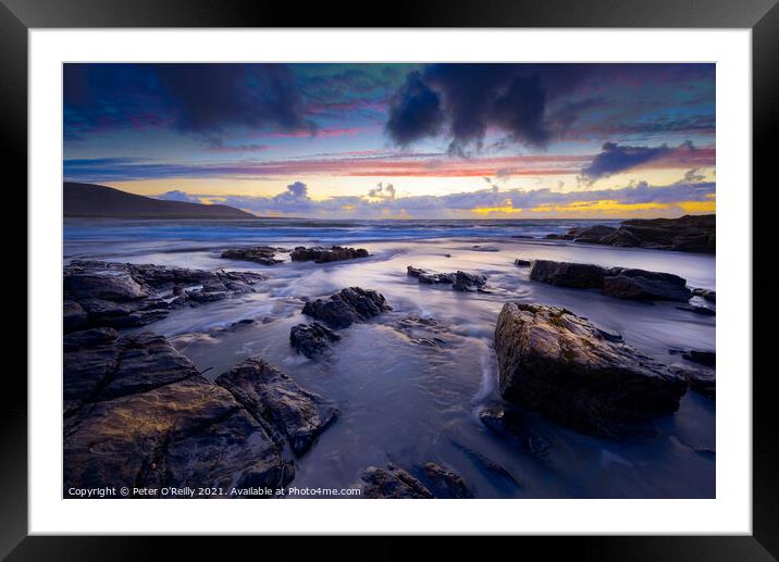 Traigh Allathasdall, Isle of Barra Framed Mounted Print by Peter O'Reilly