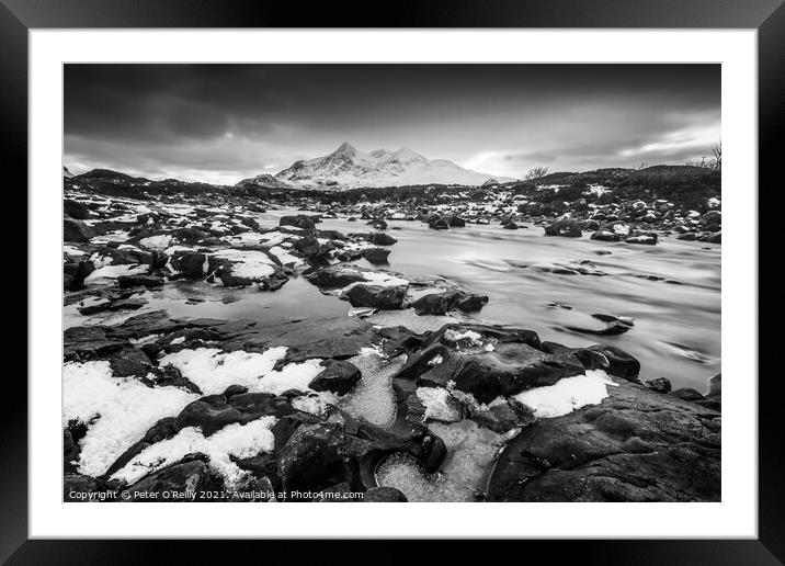 River Sligachan and the Black Cuillin Framed Mounted Print by Peter O'Reilly